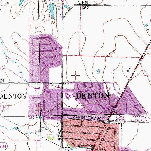 Topographic Map of First Church of the Nazarene, TX