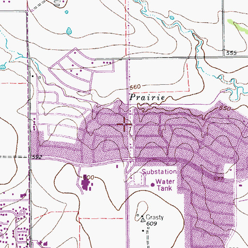 Topographic Map of First Church of the Nazarene, TX