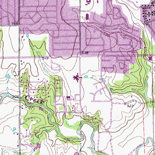 Topographic Map of First Church of the Nazarene, TX