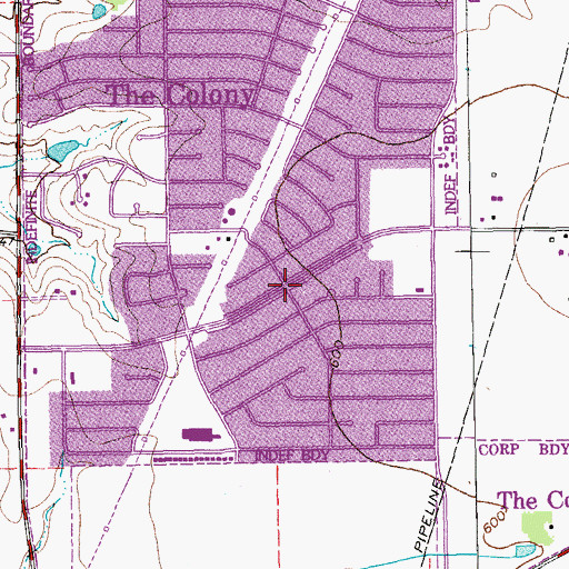 Topographic Map of Saint Peters by the Lake Episcopal Church, TX