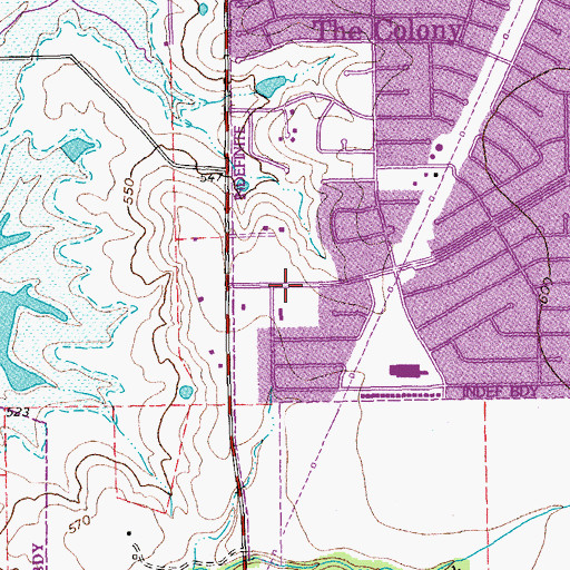 Topographic Map of Good Shepherd Lutheran Church, TX