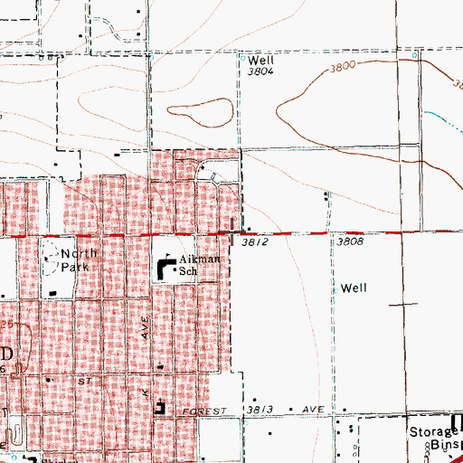 Topographic Map of Community Church, TX