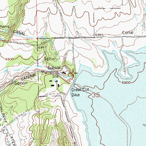 Topographic Map of Great Cut Dike, CO
