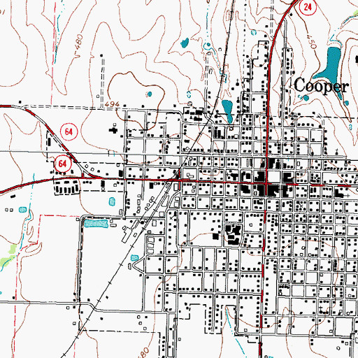 Topographic Map of New Zion Baptist Church, TX