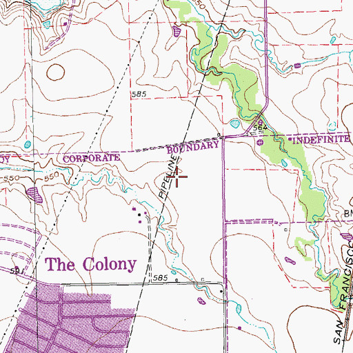 Topographic Map of African Methodist Episcopal Cornerstone Church, TX