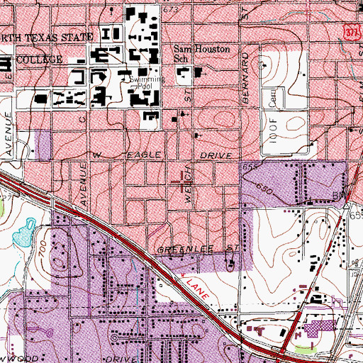 Topographic Map of Apostolic Assembly Church, TX
