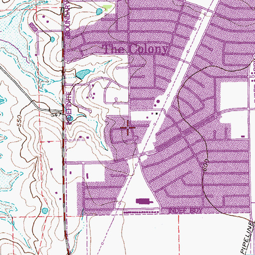Topographic Map of Calvary Temple Assembly of God Church, TX