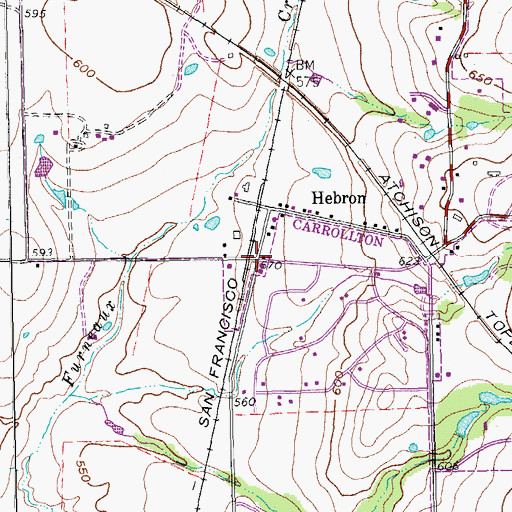 Topographic Map of Christian Life Assembly of God Church, TX
