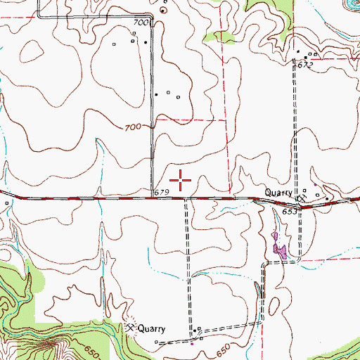 Topographic Map of Bible Baptist Church, TX