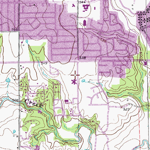 Topographic Map of Edmonds Lane Baptist Church, TX