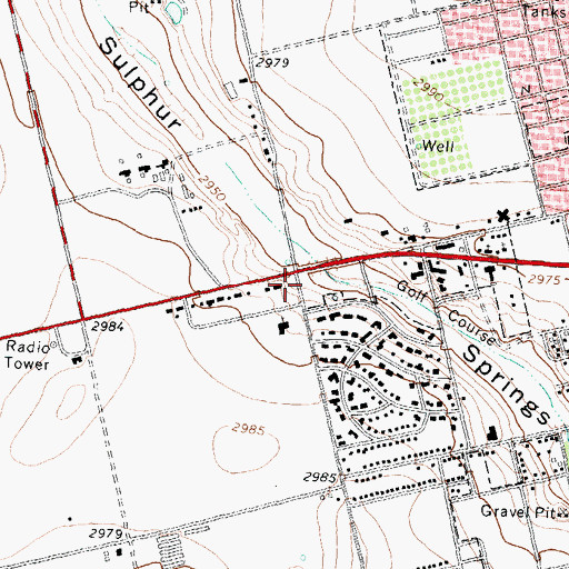 Topographic Map of Crestview Baptist Church, TX