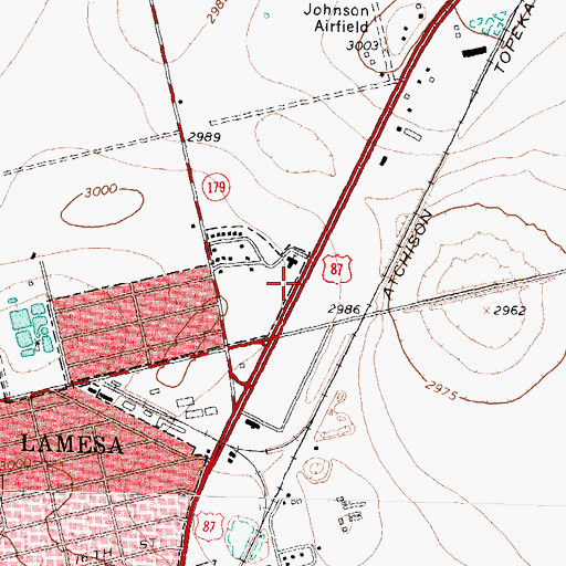 Topographic Map of Northridge Methodist Church, TX