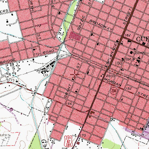 Topographic Map of Mount Bethel Baptist Church, TX