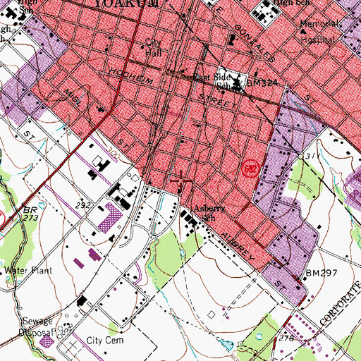 Topographic Map of Mount Sinai Baptist Church, TX