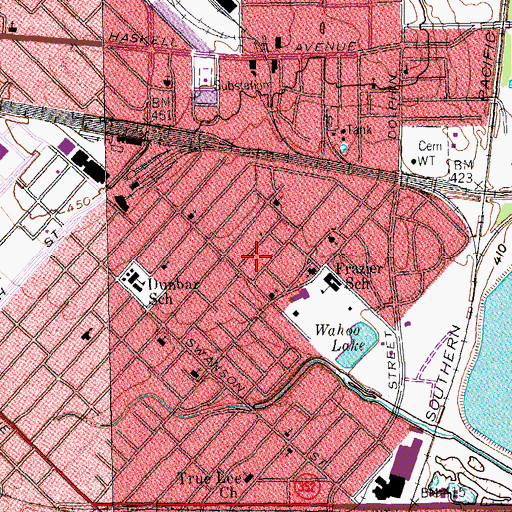 Topographic Map of Magnolia Church, TX