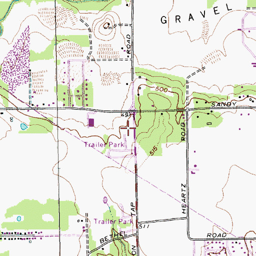 Topographic Map of Metrocrest Community Church, TX