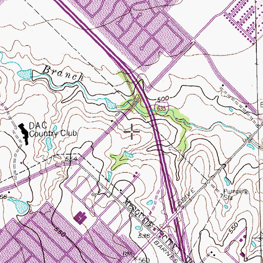 Topographic Map of New Hights Community Church, TX
