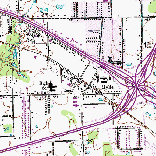 Topographic Map of New Life Fellowship Church, TX