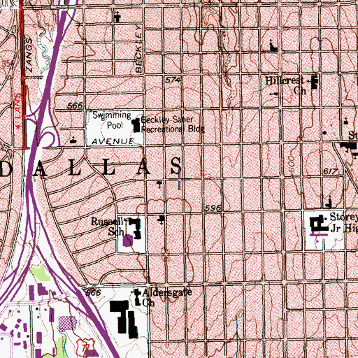 Topographic Map of Old Landmark Holiness Church, TX