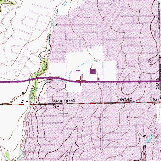 Topographic Map of Prestonwood Community Church, TX
