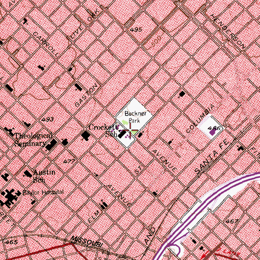 Topographic Map of Victor Saint Bible Chapel Church, TX