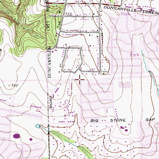 Topographic Map of Wheatland Bible Chapel Church, TX