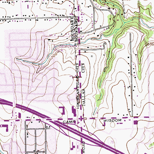 Topographic Map of Community Wesleyan Church, TX