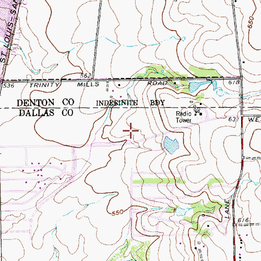 Topographic Map of Covenant Church Mundo de Fe, TX