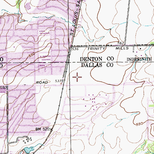 Topographic Map of Cross Pointe Community Church, TX
