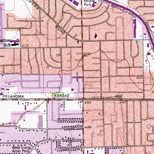 Topographic Map of Disciples of Jesus Fellowship Church, TX