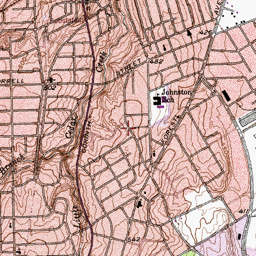 Topographic Map of Egypt Chapel Church, TX