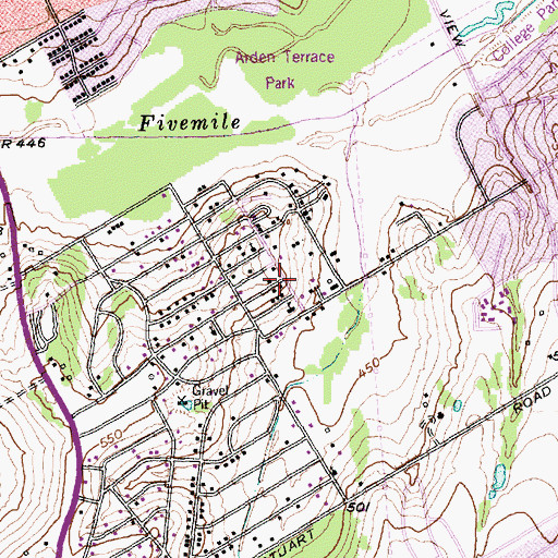 Topographic Map of Elizabeth Chapel Church, TX