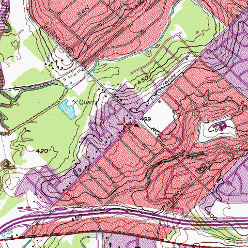 Topographic Map of Emmanuel New Life Fellowship Church, TX