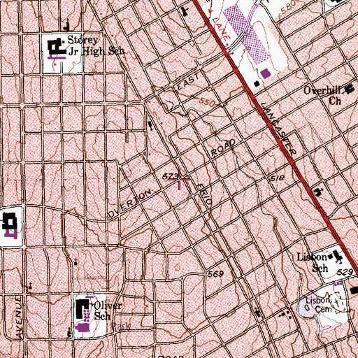 Topographic Map of Ezell Chapel Church, TX