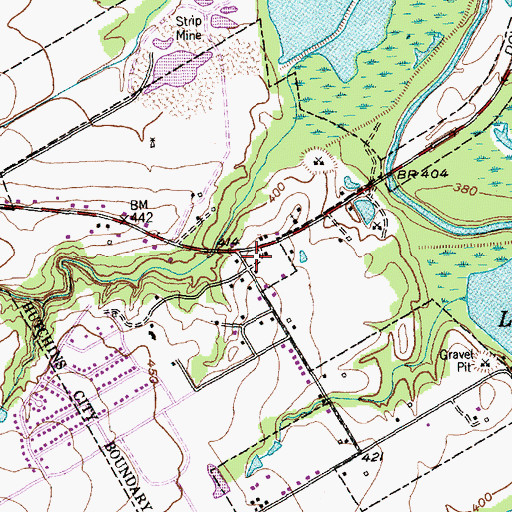 Topographic Map of Fellowship Believers Church, TX