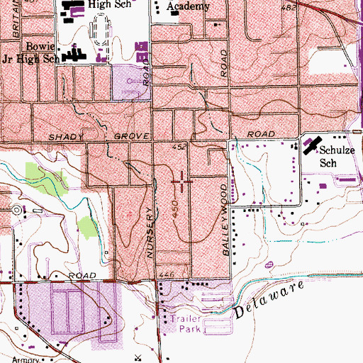 Topographic Map of World Bible Way Fellowship Church, TX