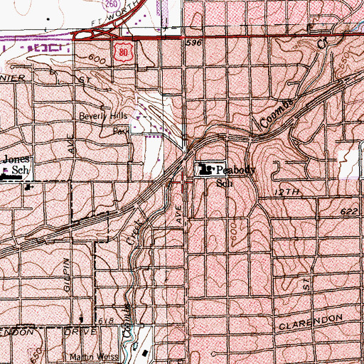 Topographic Map of Grace Fellowship in Christ Jesus Church, TX