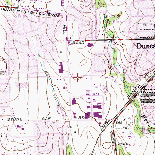 Topographic Map of Grateful Fellowship Community Church, TX