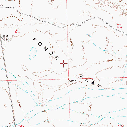 Topographic Map of Fonce Flat, CO