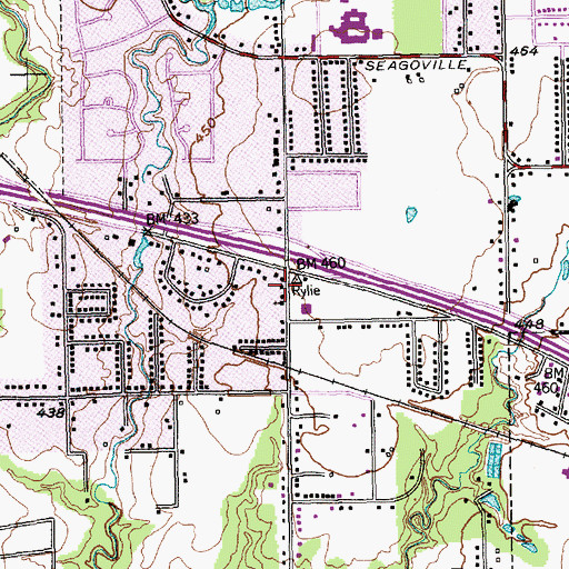 Topographic Map of Iglesia Hispana Bethal Church, TX