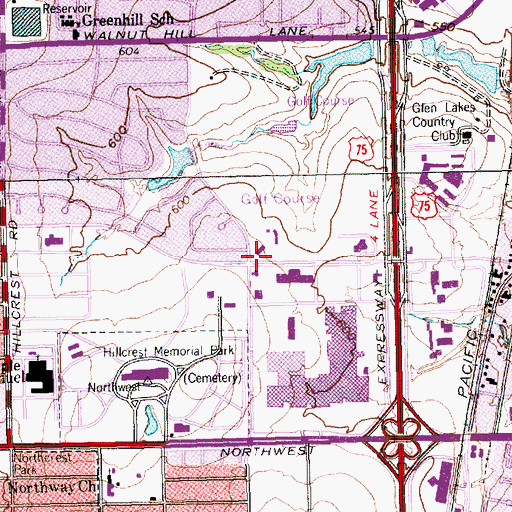 Topographic Map of John of Beverley Chapel Church, TX