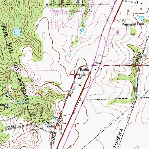 Topographic Map of Lakeview Community Church, TX