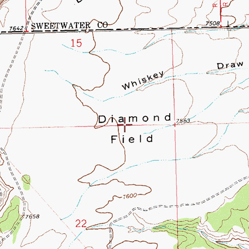 Topographic Map of Diamond Field, CO