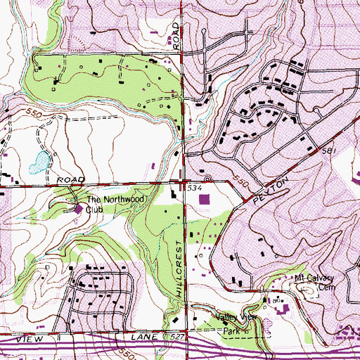 Topographic Map of Christ Community Church, TX