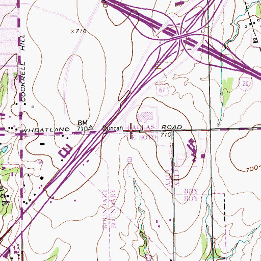 Topographic Map of Christ Community Church, TX