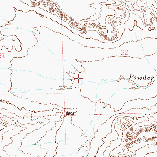 Topographic Map of North Fork Powder Wash, CO