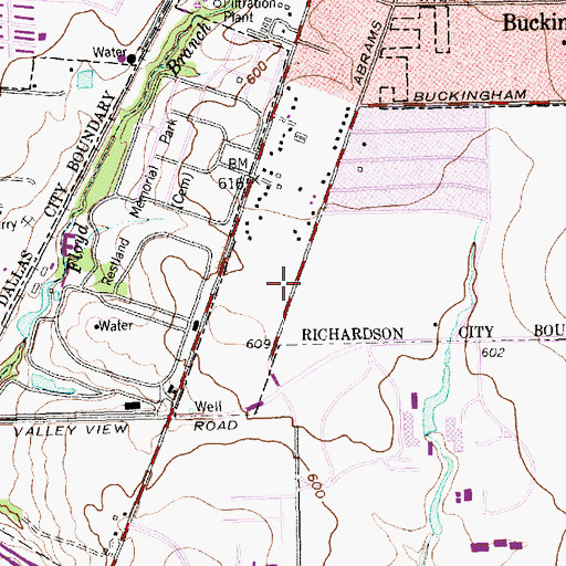 Topographic Map of Korean Presbyterian Church, TX