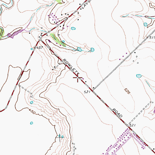 Topographic Map of Lakes of Springfield Presbyterian Church, TX
