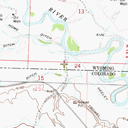 Topographic Map of Darr Ditch, CO