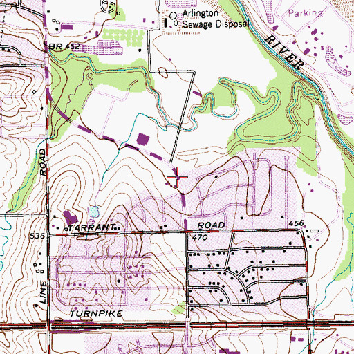 Topographic Map of Trinity Presbyterian Church, TX